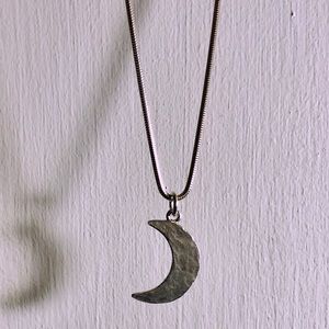 Pewter Crescent Moon necklace